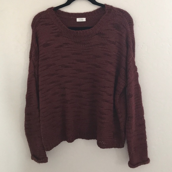 NWOT Burgundy Sweater - Picture 3 of 6
